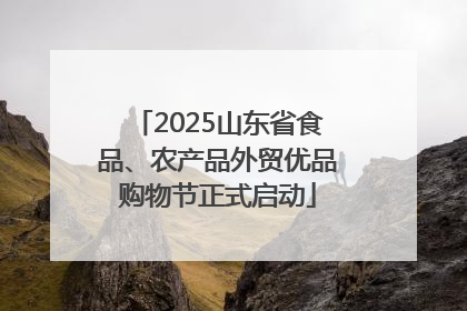 2025山东省食品、农产品外贸优品购物节正式启动