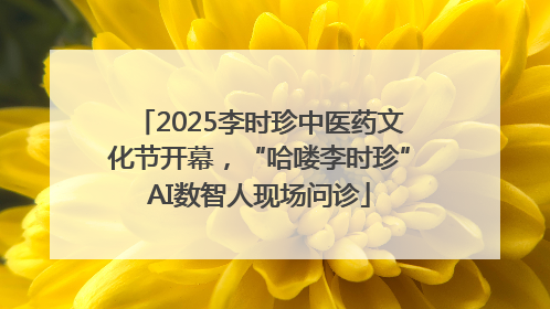 2025李时珍中医药文化节开幕，“哈喽李时珍”AI数智人现场问诊