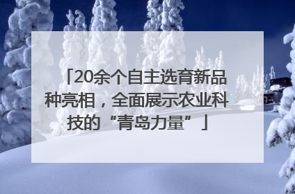 20余个自主选育新品种亮相，全面展示农业科技的“青岛力量”