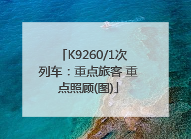 K9260/1次列车：重点旅客 重点照顾(图)